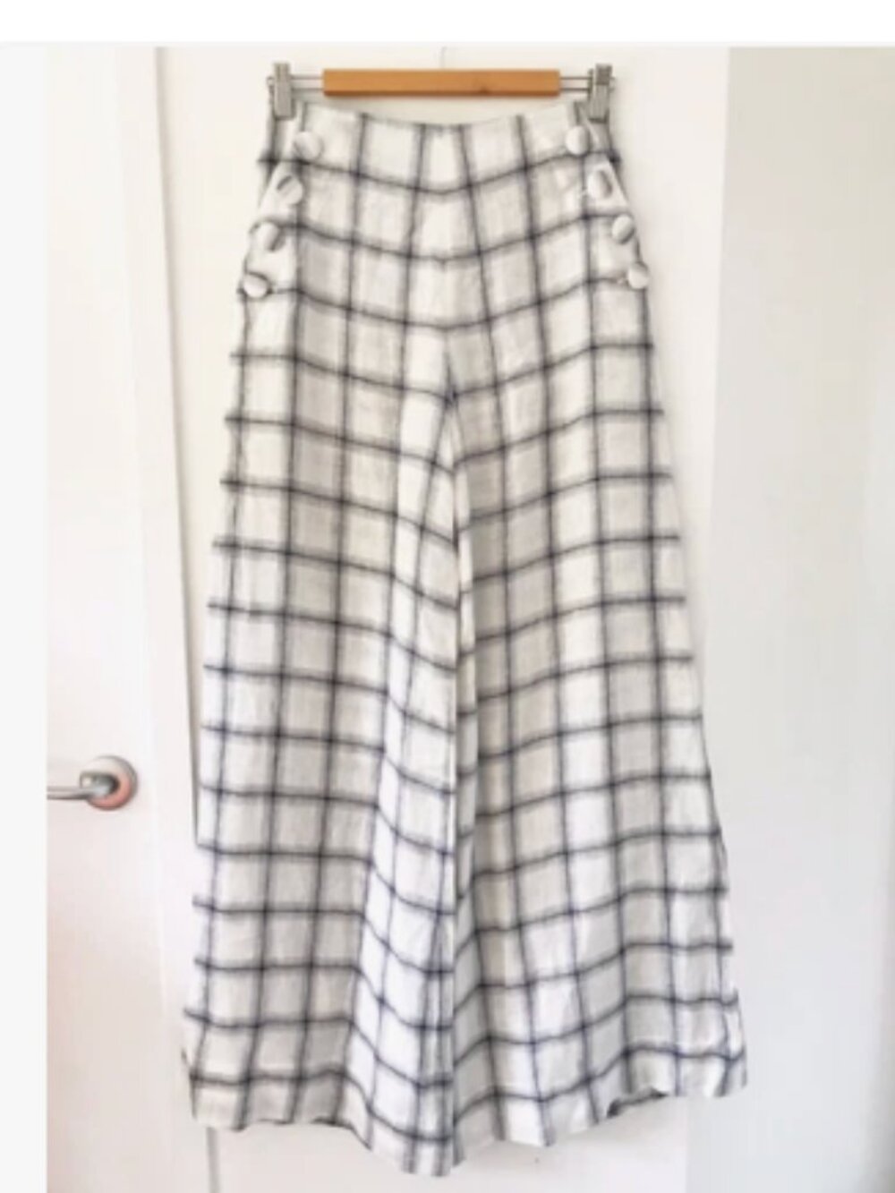 LISA MARIE FERNANDEZ Size 1 (~US Size 2) Sailor Linen Wide Leg Pants